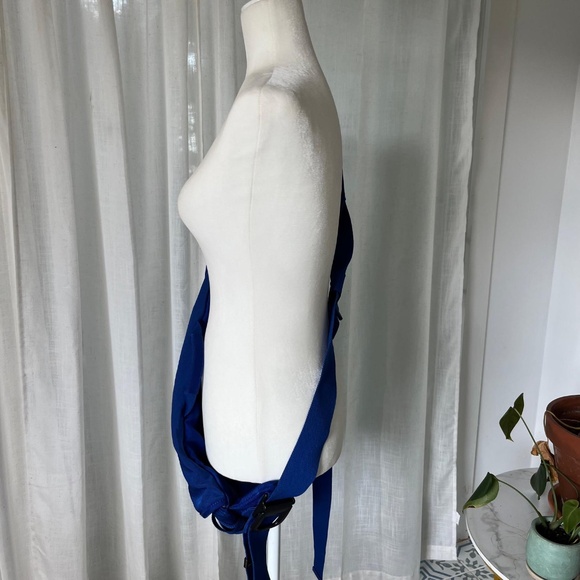 NWOT MANDARINA DUCK TECH SLING MESSENGER BAG IN BOLD ROYAL BLUE RARE Y2K - Picture 3 of 10